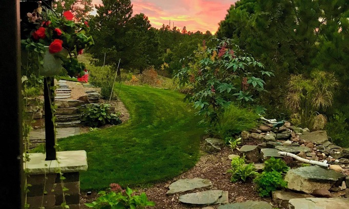 Rapid City House | Enchanted Studio & secluded outdoor patio oasis with gorgeous views