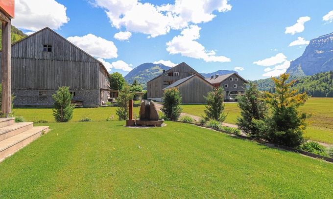 Bizau Apartment | Enjoy a lovely break close to nature in this holiday apartment with access to a pool and sauna.