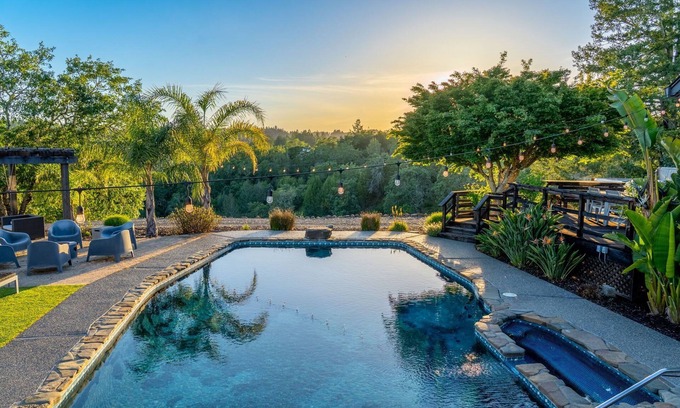Forestville House | Enjoy Summer relaxing in hot tub, pool & by the outdoor firepit