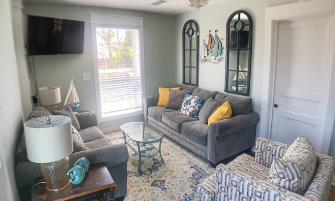 Port St. Joe Cottage | Enjoy sunrise and sunsets on the huge deck and covered bar!