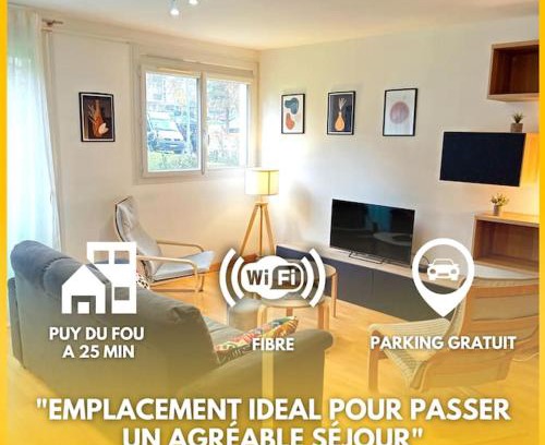 Cholet Apartment | Excalibur - 4 Chambres - Puydufou - proche gare