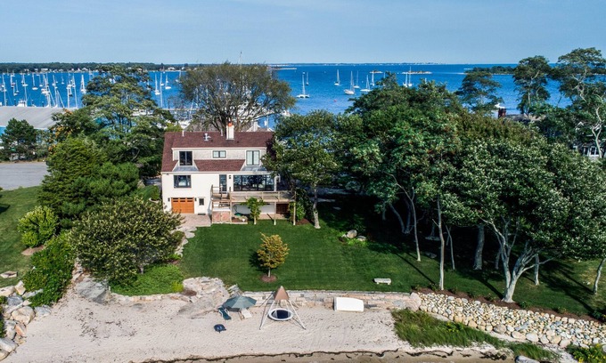Noank House | Exclusive Family Friendly Waterfront Property with Two Private Sandy Beaches