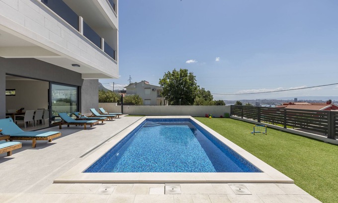 Kastel Sucurac Villa | Exlusive Villa, private, VIP, private pool, sea view, comfortable for 10+4