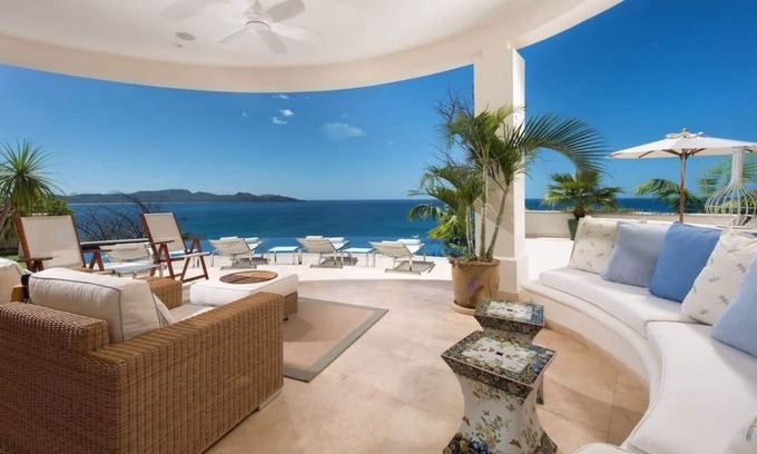 Playa Flamingo House | Exquisite Hilltop Villa with Luxurious Modern Design, Sweeping Ocean Views & Spa