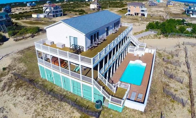Corolla House | Family 4x4 luxury, steps from the beach, pool, hot tub, theater, Sunday rental, wifi