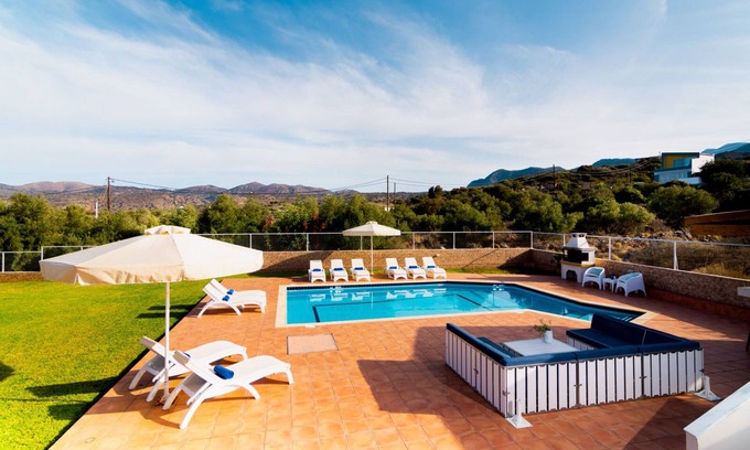 Milatos Villa | Family villa with private pool , sea views, Crete