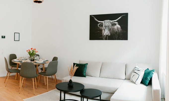 Pirna Apartment | Ferienwohnung Elbzauber für 6 l Parkplatz l Balkon