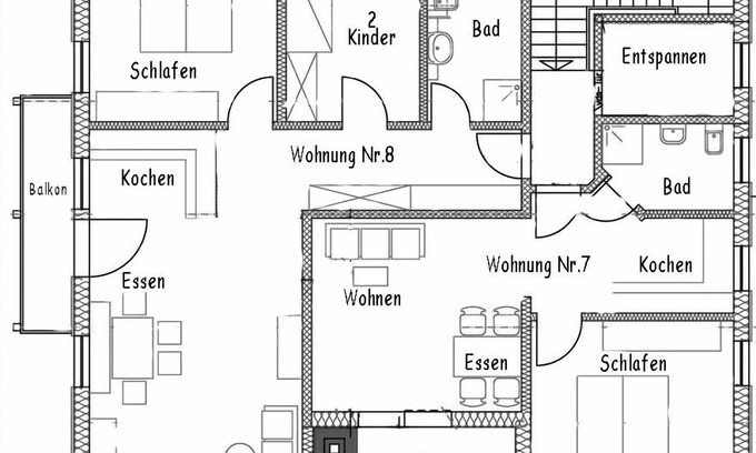 Bad Endorf Apartment | Ferienwohnung Nr. 7, 38 qm Dachgeschoss, 1 Separates Schlafzimmer
