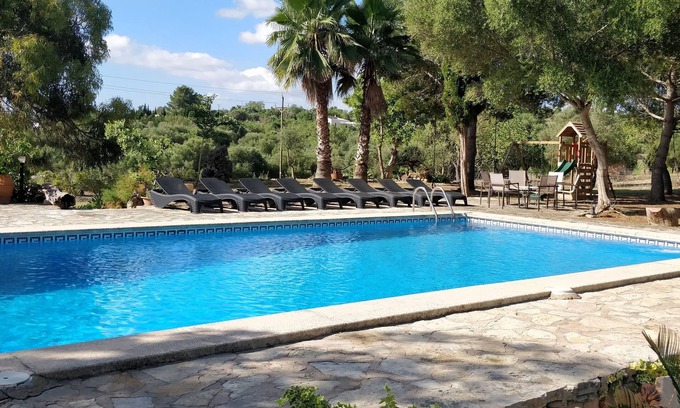 Manacor Villa | Finca Mallorca with garden, pool and playground ready for families.