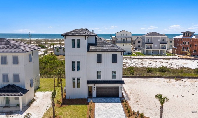 Bay County House | Fins with Benefits: New Build, Beach Views, Outdoor Games, Hot Tub, Pet Friendly