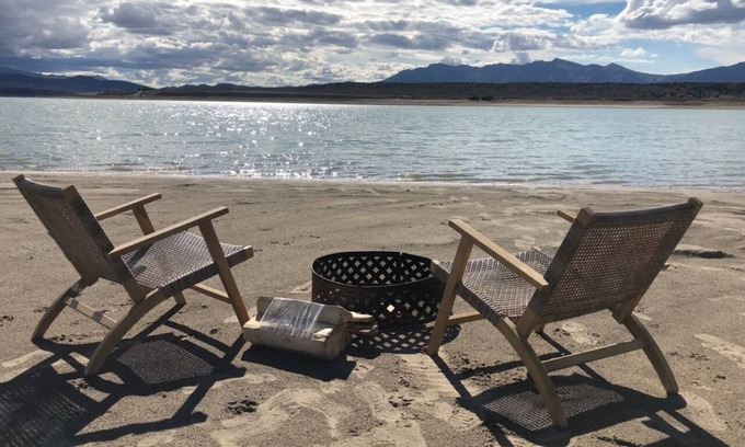 Juab County House | Firepit-Shade-Chairs-Dark Skies