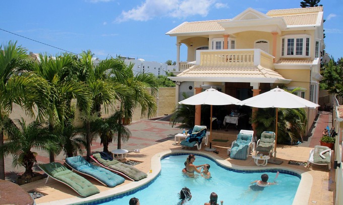 Flic-en-Flac Villa | Flic En Flac: Unique villa with private swimming pool with waterfall.