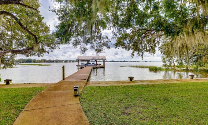 Lake Placid House | Florida Retreat with Patio, Boat Dock and Shuffleboard