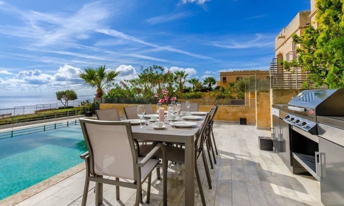 Ggantija Villa | Fortress Villa w/3 Pools, Hot tub & Lagoon views