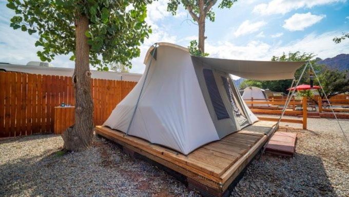 Moab South Valley Other | FunStays Glamping Setup Tent in RV Park #2 OK-T2