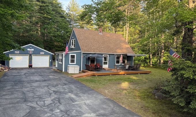 North Conway House | Game Room, 2 family rooms, on 3 levels, with a fenced yard and firewood provided