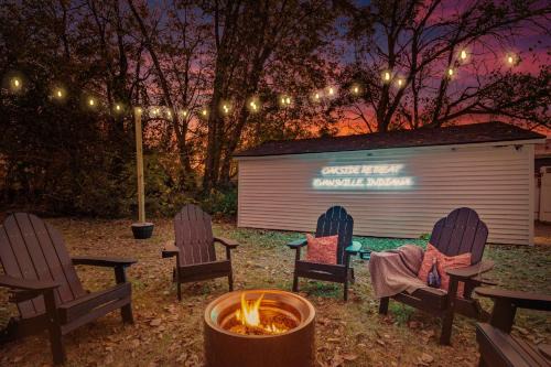 Evansville House | Game Room and Huge Yard with Fire Pit Yard Games and BBQ Near UE and Downtown