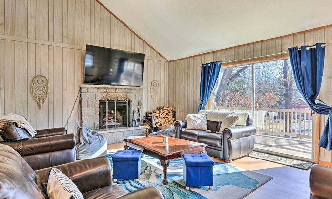 East Stroudsburg House | Game Room, Fire Pit: Family-Friendly Poconos Haven