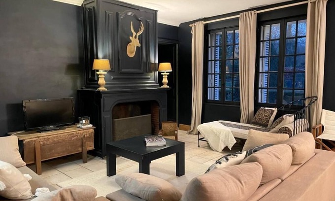 Sainte-Opportune-du-Bosc House | Gîte Le Domaine with private pool and fireplace