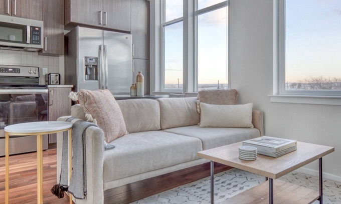 Transit Village Apartment | Gorgeous Boulder 1BR w/ Pool, W/D & Spa, nr Google Campus, by Blueground