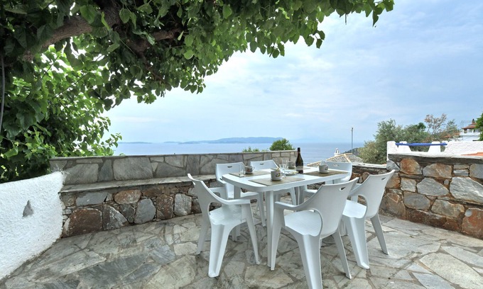 Xanthi Region Villa | Villa CAMELIA+VERONICA. Infinity panoramic pool. Privileged view of the Egean.