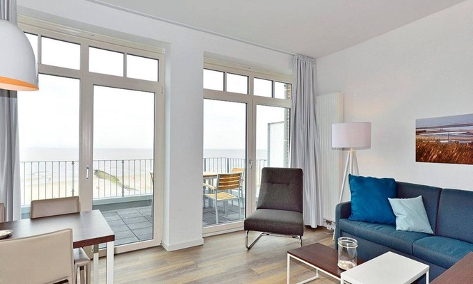 Wangerooge Apartment | Great apartment on the beach with direct sea view, balcony and sauna in the house! -
