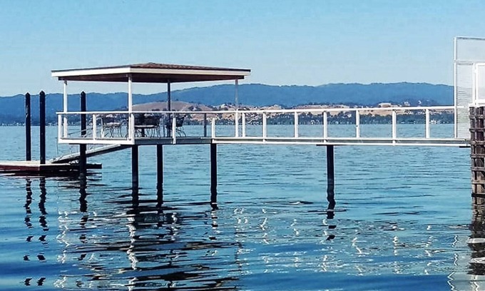 Nice House | Great Price! Sunset Beach House private beach, firepits, hottub, dock, & more!