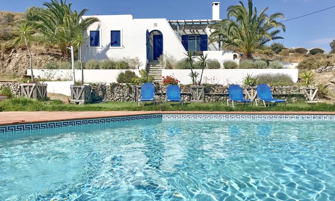 Kontos House | Greek villa with sea & pool view