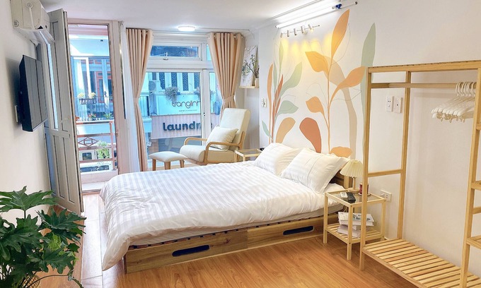 Hang Bo Apartment | Hanoi Old Quarter Center - 1BR Studio - Big window & Balcony & Private Bathroom