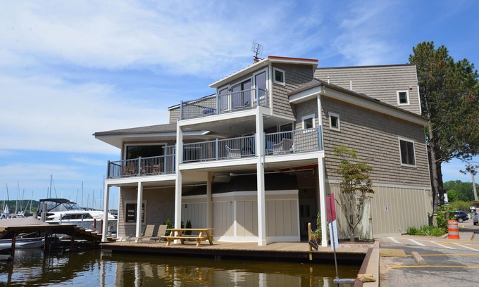 Macatawa Condo | Harbor View Loft #3 is a waterfront condo - Big enough for everyone!