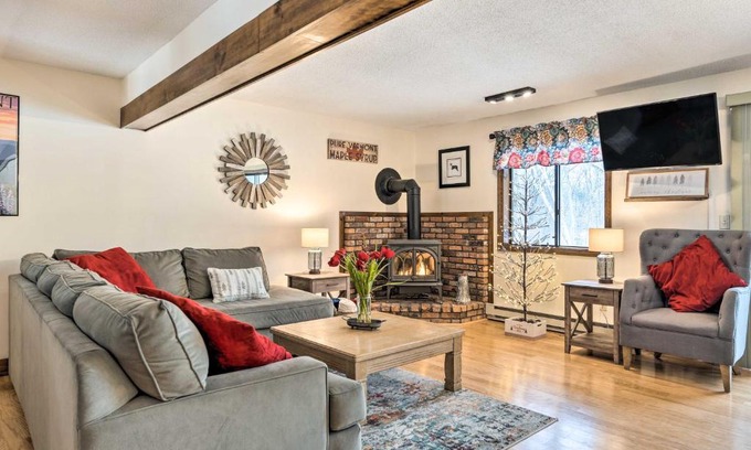 West Hartford House | Hartford Escape with Fire Pit about 3 Mi to Ski and Golf!
