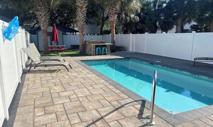 Surfside Beach House | Heated Pool, Hot Tub, Firepit: Beach just 200 Steps. All Inclusive Rates