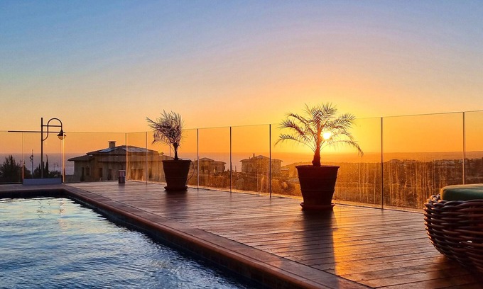 Kouklia Apartment | heated private pool, 3 bedrooms apartment, stunning view on the mediterranean