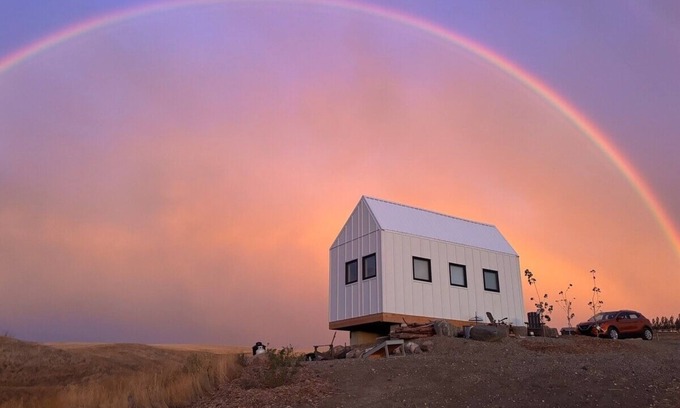 Swift Current Cabin | Hidden Haven Tiny House 2.0. Wide open spaces for humans and dogs!