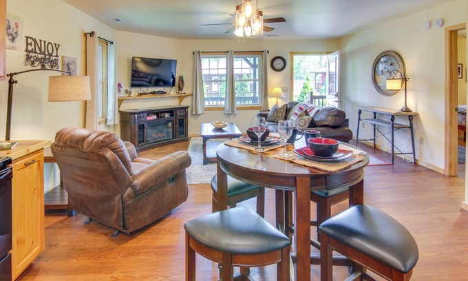 Cherokee Cabin | Hike, Fish & Relax: Bryson City Cabin Escape