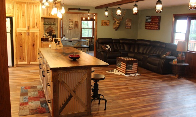 Scotland House | Hilltop Getaway on 140+ private wooded acres with trails, pond, beautiful view!