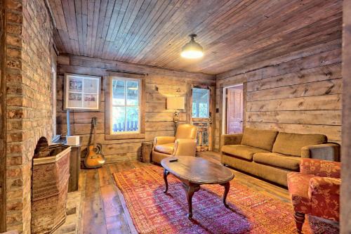 Bryson City House | Historic Cabin with Porch and Firepit 5 Minutes from Bryson City