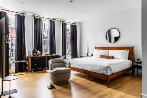 Bangor Apartment | Historic Hotel, King Bed, Market Square View, Room # 201