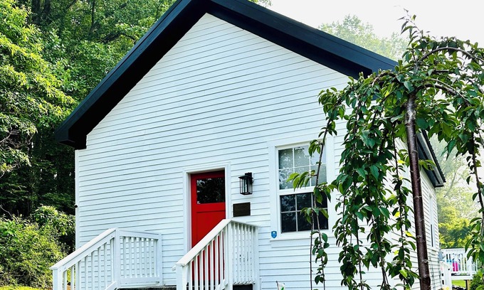 Linden Cabin | Historic Schoolhouse in Linden w/Pool & Hot Tub - Close to wineries & more!