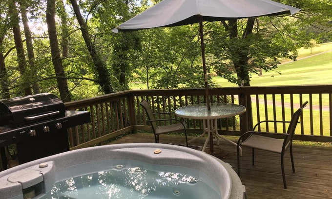 Canton Cottage | Hole in One - Hot Tub, Close to Fishing, Fireplace, Romantic, Views, Wi-Fi , Pet
