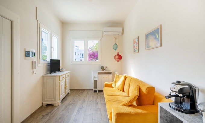 Savelletri Apartment | Holiday Apartment "Gufo Di Mare - Giallo" with Sea View, Private Terrace & Wi-Fi
