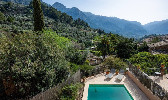 Fornalutx House | Holiday Home 'Can Bordoy' with Mountain View, Pool, Garden & Terrace