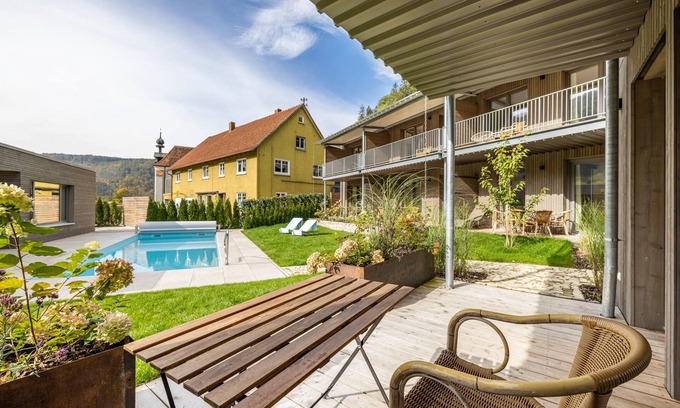 Beuron House | Holiday Home 'Lupus 2' with Mountain View, Private Terrace and Wi-Fi