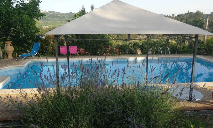 Bagnaia Ski Chalet | Homerez - Nice chalet for 2 ppl. with shared pool, garden and terrace at Perugia
