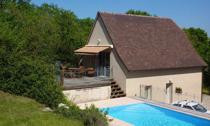 Loubressac House | Homerez - Spacious House in Loubressac with Private Pool