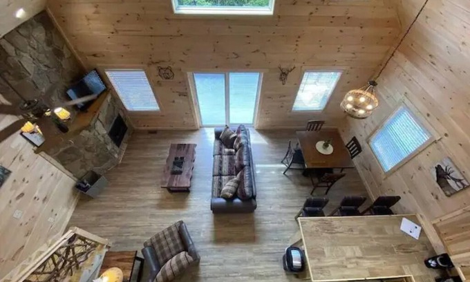 Bryson City House | Hot tub | Firepit | Fireplace | View | Close2twn |