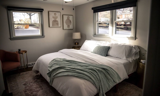 Sugarcreek House | Hot tub, king beds, outdoor spaces, perfect for 2-4 guests but sleeps up to 8!