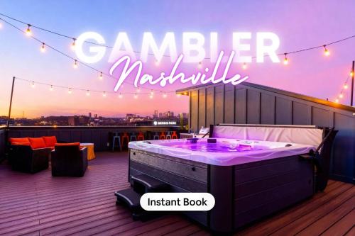 Hurwood Heights House | Hot Tub Poker Pool Table & Rooftop City MLS View
