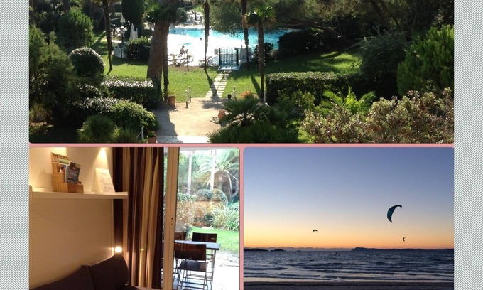 Giens Apartment | Hyères (83400) - Presqu'ile de Giens - La Badine beach - Air-conditioned studio.-Wireless