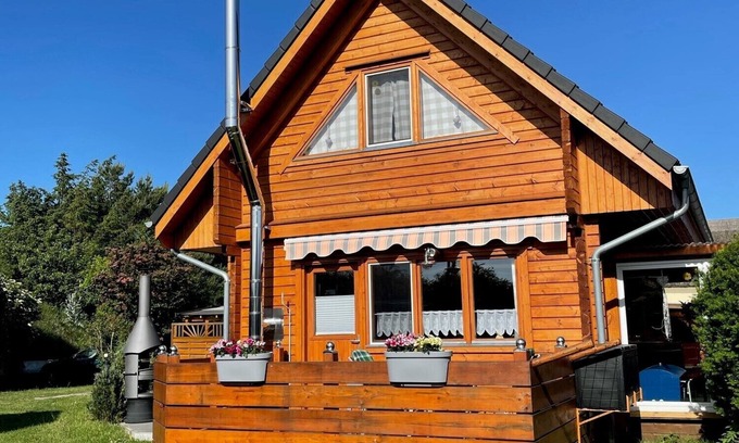 Born auf dem Darss House | Ideal für die Kleine Familie mit Zwei Kindern "blockhaus - de lüt Holt Hus"